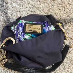 JPK Paris 75 Purple and Black Shoulder Bag